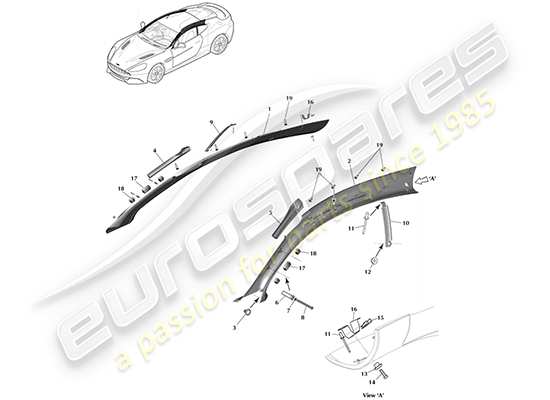 a part diagram from the aston martin vanquish (2014) parts catalogue
