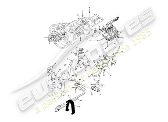 a part diagram from the aston martin vanquish (2004) parts catalogue