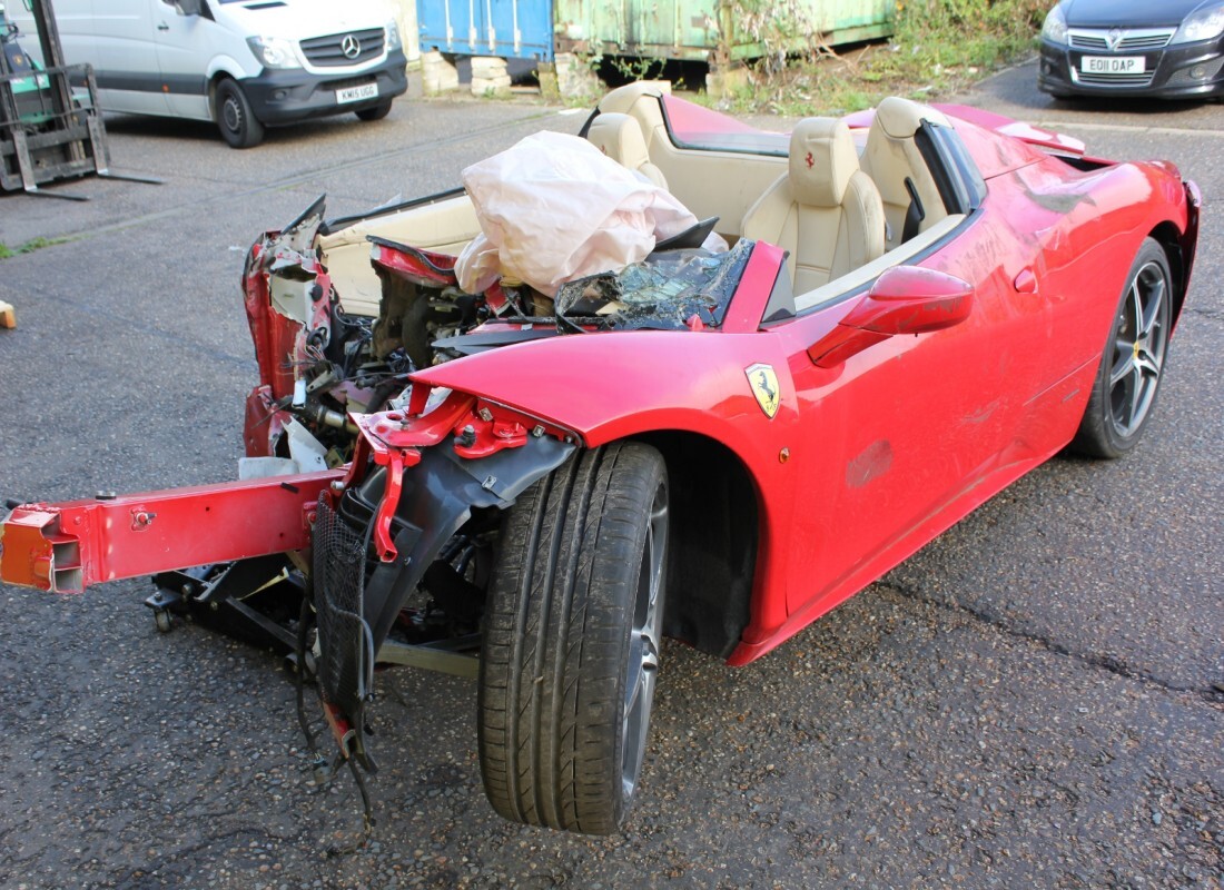 Ferrari 458 Spider (Europe) with 869 Miles, being prepared for breaking #1
