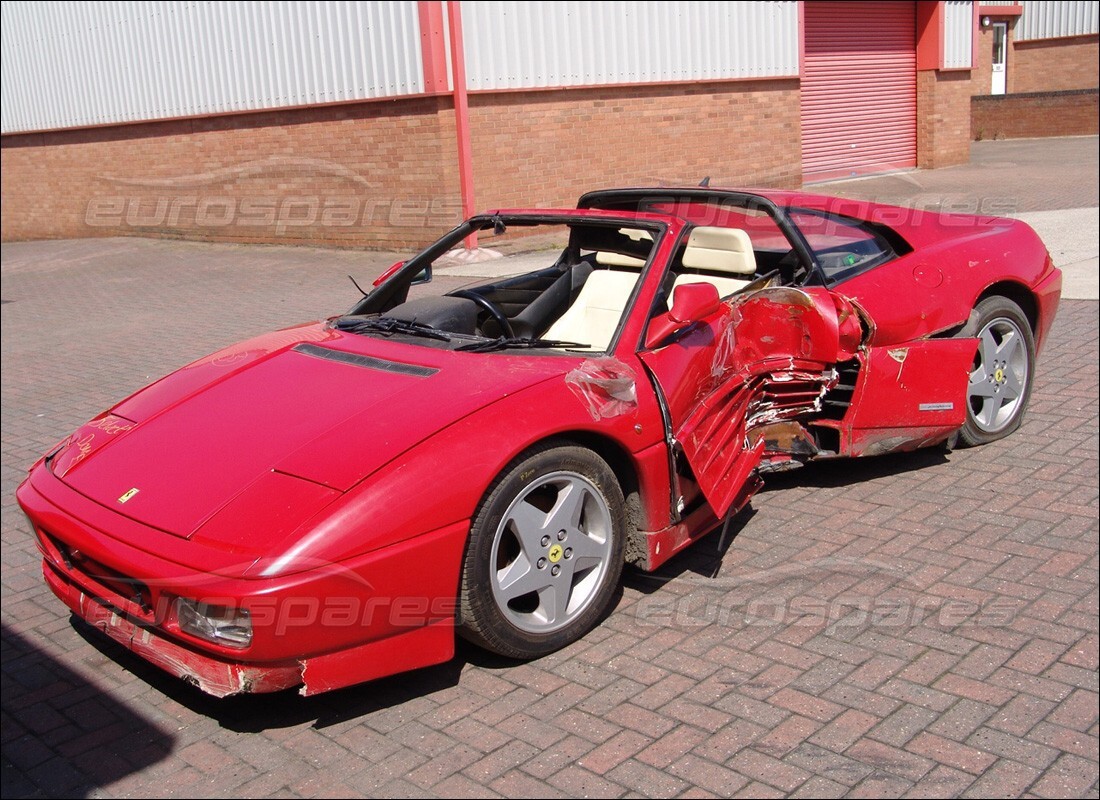 Ferrari 348 (1993) TB / TS getting ready to be stripped for parts at Eurospares