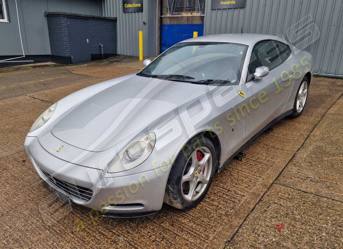 Ferrari 612 Scaglietti (RHD) getting ready to be stripped for parts at Eurospares