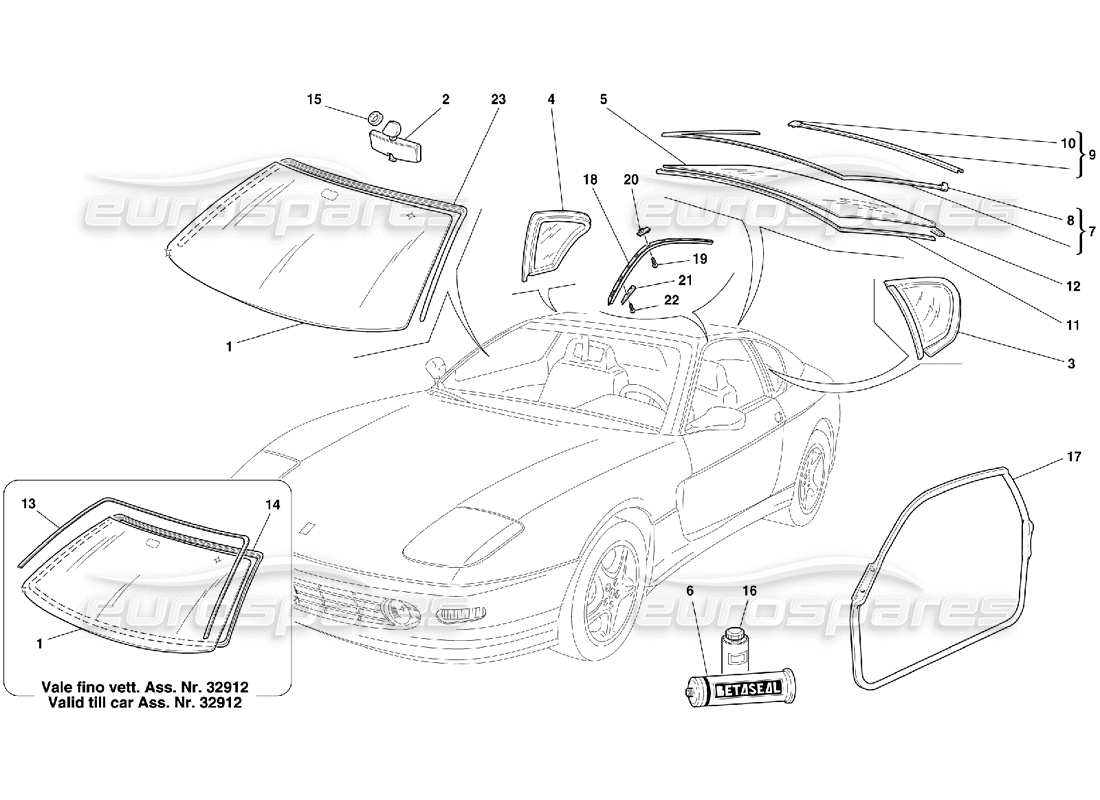 Part diagram containing part number 65815600