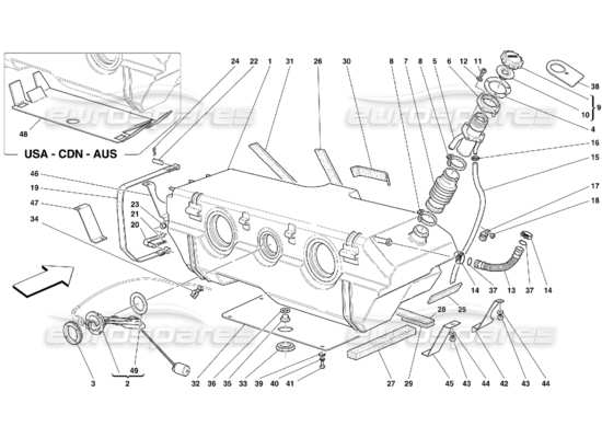 a part diagram from the Ferrari 456 parts catalogue