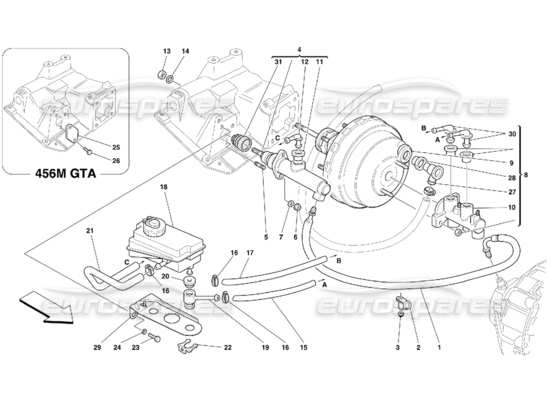 a part diagram from the Ferrari 456 parts catalogue