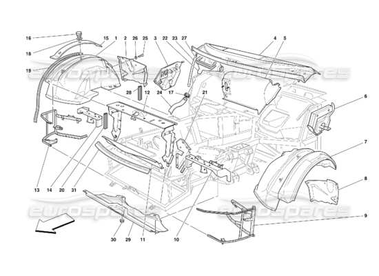 a part diagram from the Ferrari 456 parts catalogue