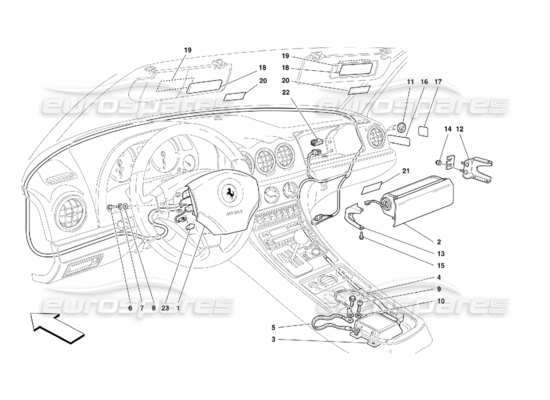 a part diagram from the Ferrari 456 parts catalogue