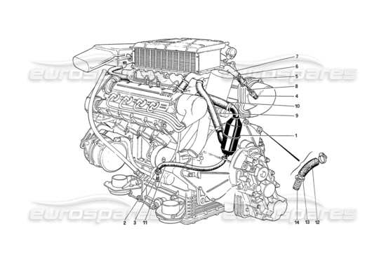 a part diagram from the Ferrari 208 parts catalogue