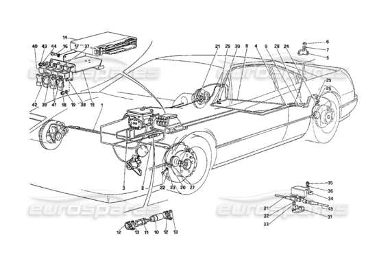 a part diagram from the Ferrari 208 parts catalogue