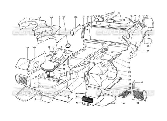 a part diagram from the Ferrari 208 parts catalogue