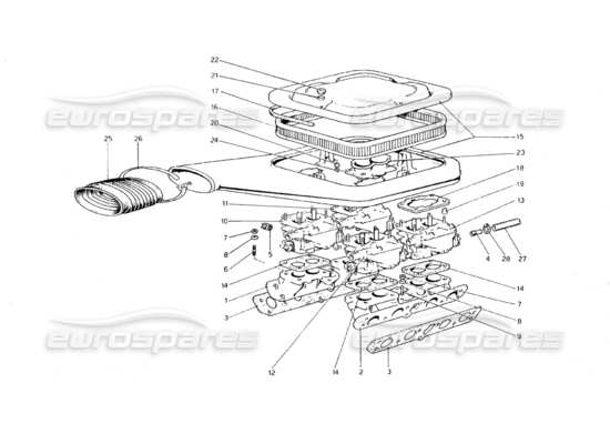 a part diagram from the Ferrari 308 parts catalogue