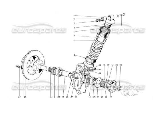 a part diagram from the Ferrari 308 parts catalogue