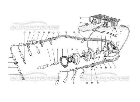 a part diagram from the Ferrari 308 parts catalogue