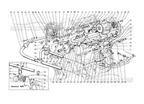 a part diagram from the Ferrari 308 parts catalogue