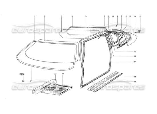 a part diagram from the Ferrari 308 parts catalogue