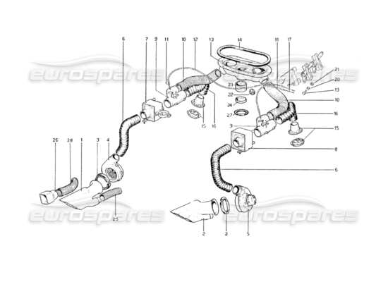 a part diagram from the Ferrari 308 parts catalogue