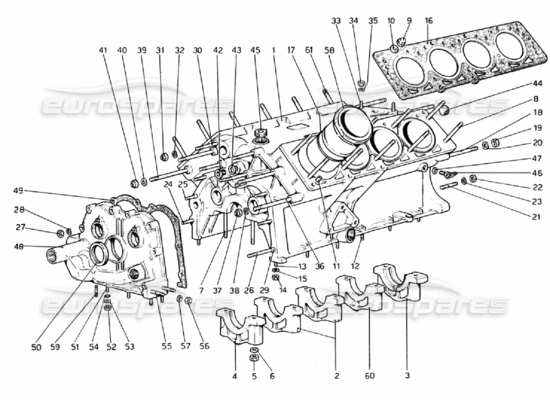 a part diagram from the Ferrari 308 parts catalogue