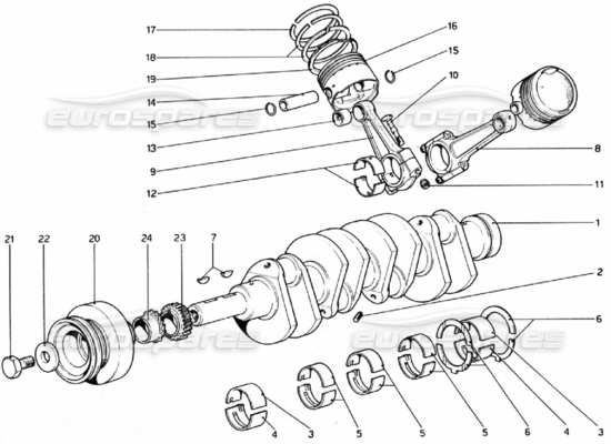 a part diagram from the Ferrari 308 parts catalogue