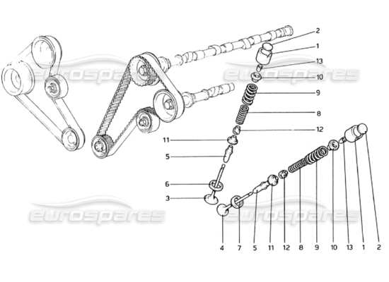 a part diagram from the Ferrari 308 parts catalogue