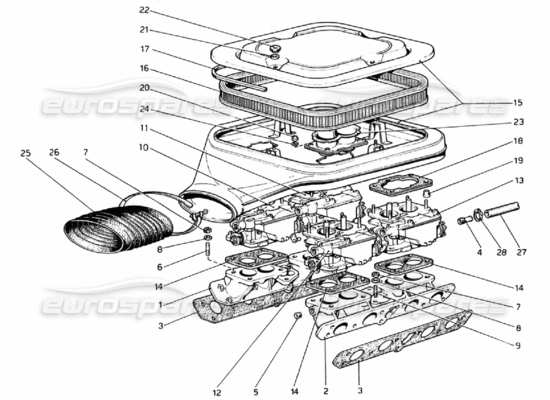 a part diagram from the Ferrari 308 parts catalogue