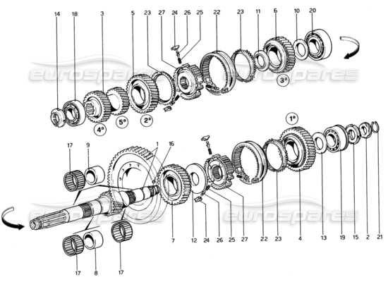 a part diagram from the Ferrari 308 parts catalogue