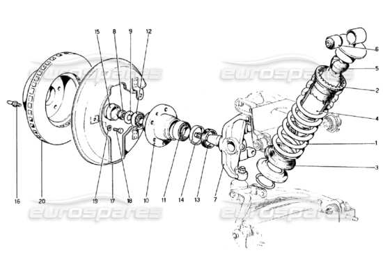 a part diagram from the Ferrari 308 parts catalogue