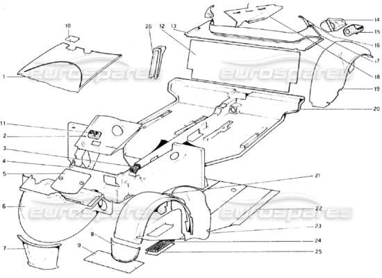 a part diagram from the Ferrari 308 parts catalogue