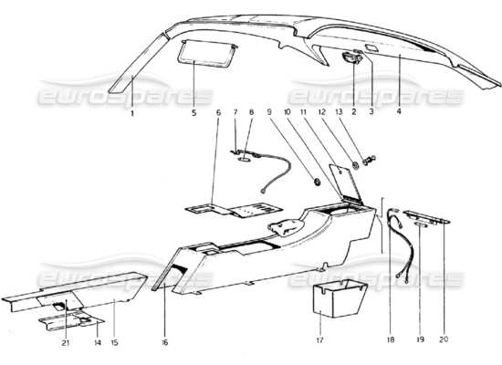 a part diagram from the Ferrari 308 parts catalogue