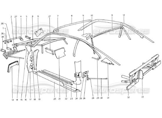 a part diagram from the Ferrari 308 parts catalogue