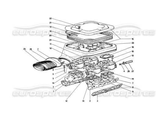 a part diagram from the Ferrari 308 parts catalogue