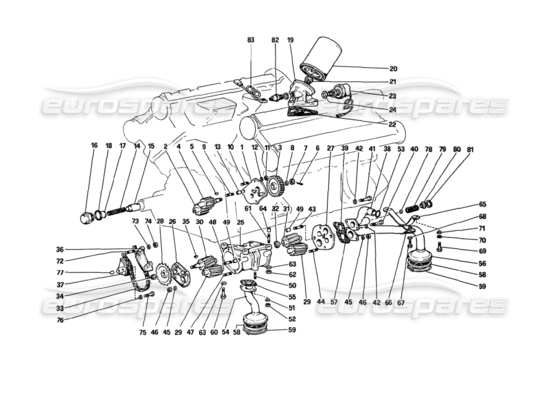 a part diagram from the Ferrari 308 parts catalogue