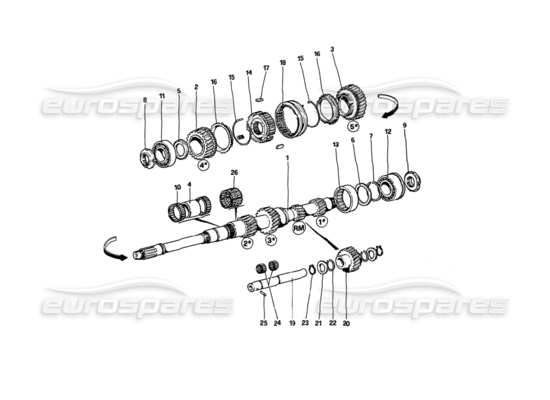 a part diagram from the Ferrari 308 parts catalogue