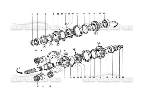 a part diagram from the Ferrari 308 parts catalogue