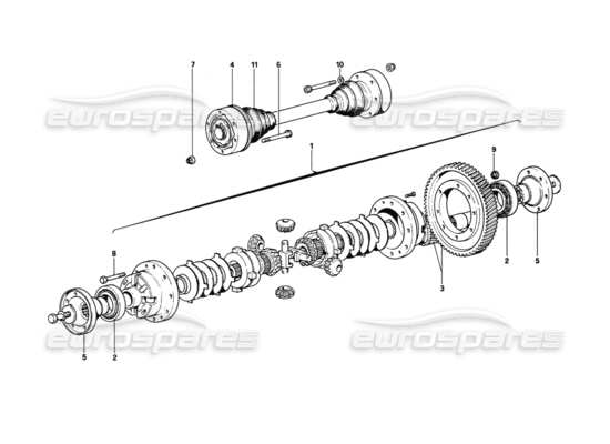 a part diagram from the Ferrari 308 parts catalogue