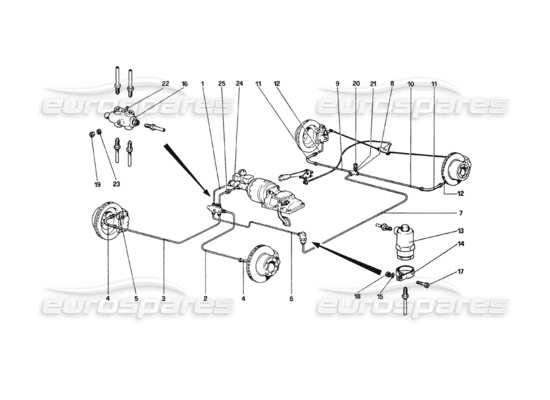 a part diagram from the Ferrari 308 parts catalogue