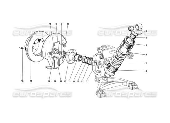 a part diagram from the Ferrari 308 parts catalogue