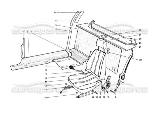 a part diagram from the Ferrari 308 parts catalogue