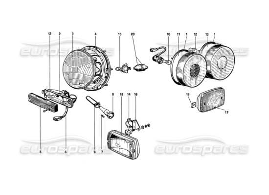 a part diagram from the Ferrari 308 parts catalogue