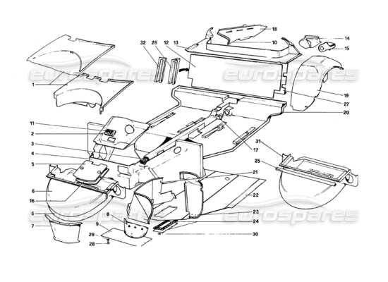 a part diagram from the Ferrari 308 parts catalogue