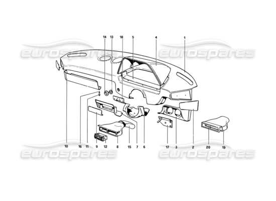 a part diagram from the Ferrari 308 parts catalogue