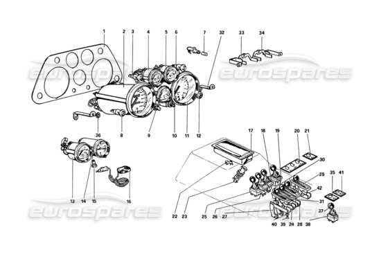 a part diagram from the Ferrari 308 parts catalogue