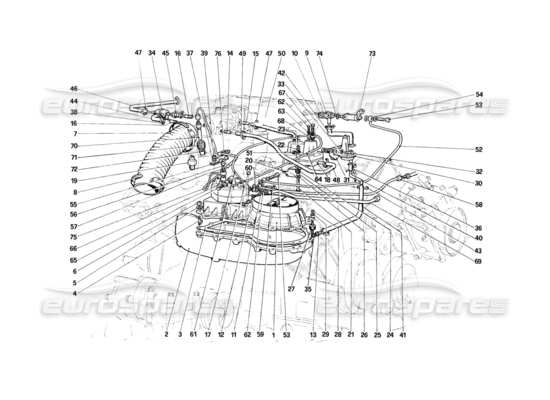 a part diagram from the Ferrari 308 parts catalogue