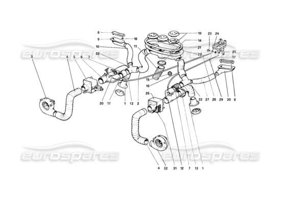 a part diagram from the Ferrari 308 parts catalogue