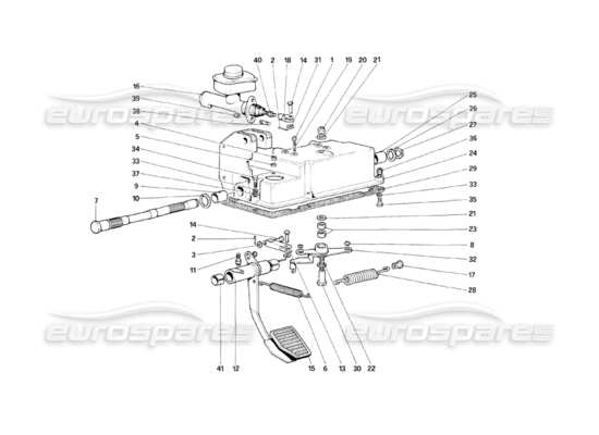 a part diagram from the Ferrari Mondial parts catalogue