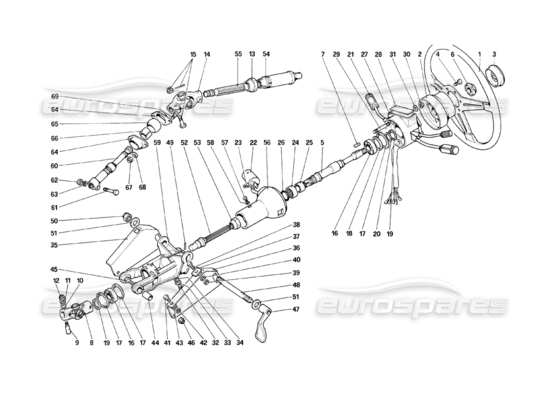 a part diagram from the Ferrari Mondial parts catalogue