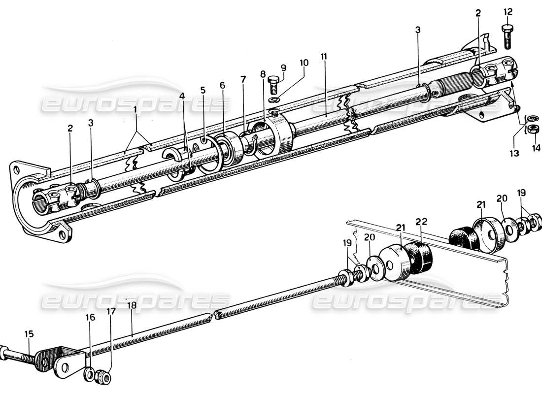 Ferrari 330 GTC Coupe transmission shaft Parts Diagram