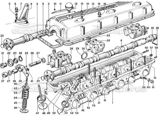 a part diagram from the Ferrari 330 and 365 parts catalogue