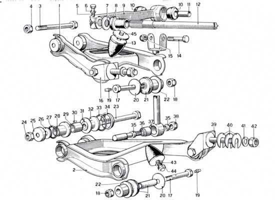 a part diagram from the Ferrari 330 and 365 parts catalogue