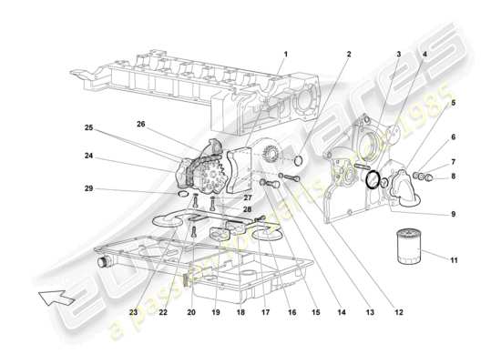 a part diagram from the Lamborghini LP640 Coupe (2008) parts catalogue