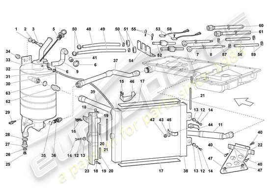 a part diagram from the Lamborghini LP640 Coupe (2008) parts catalogue