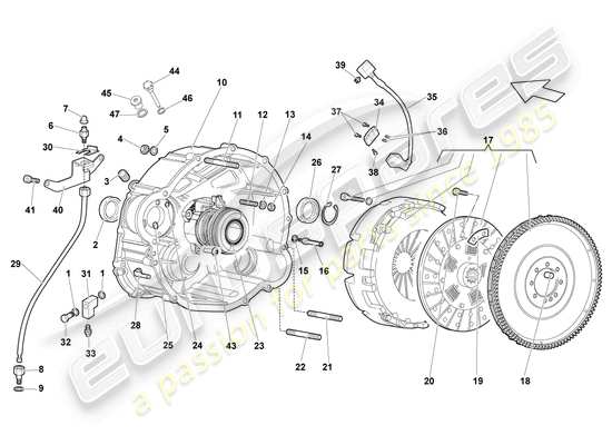 a part diagram from the Lamborghini LP640 Coupe (2008) parts catalogue